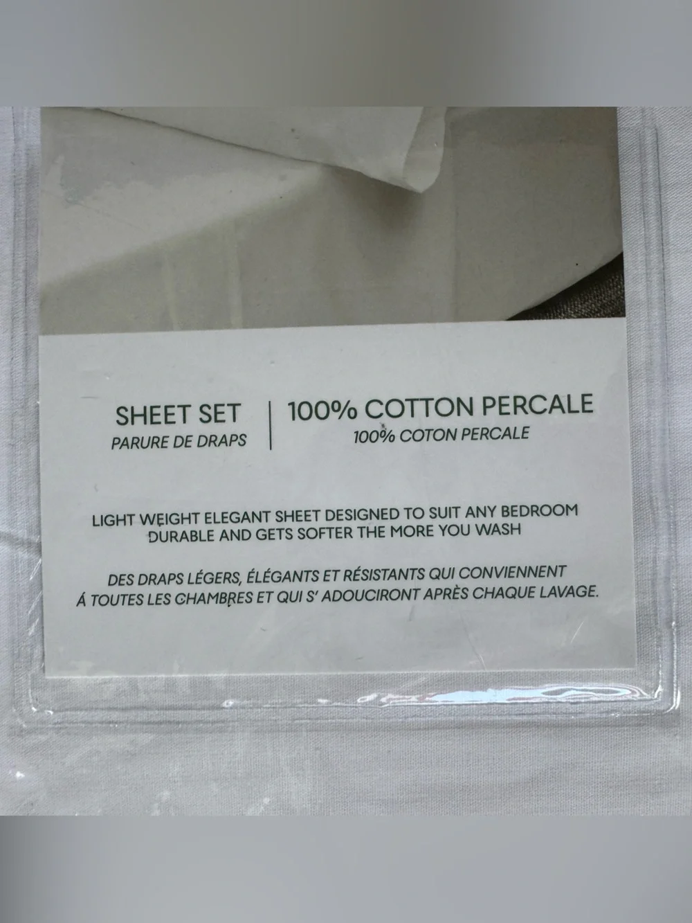 LACOSTE Queen Sheet Set 100% Cotton Percale Solid